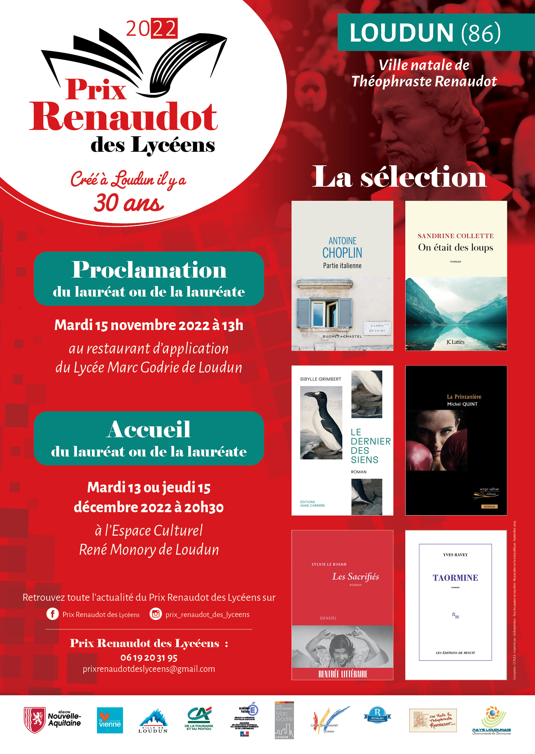 affiche Prix Renaudot des Lycéens 2022